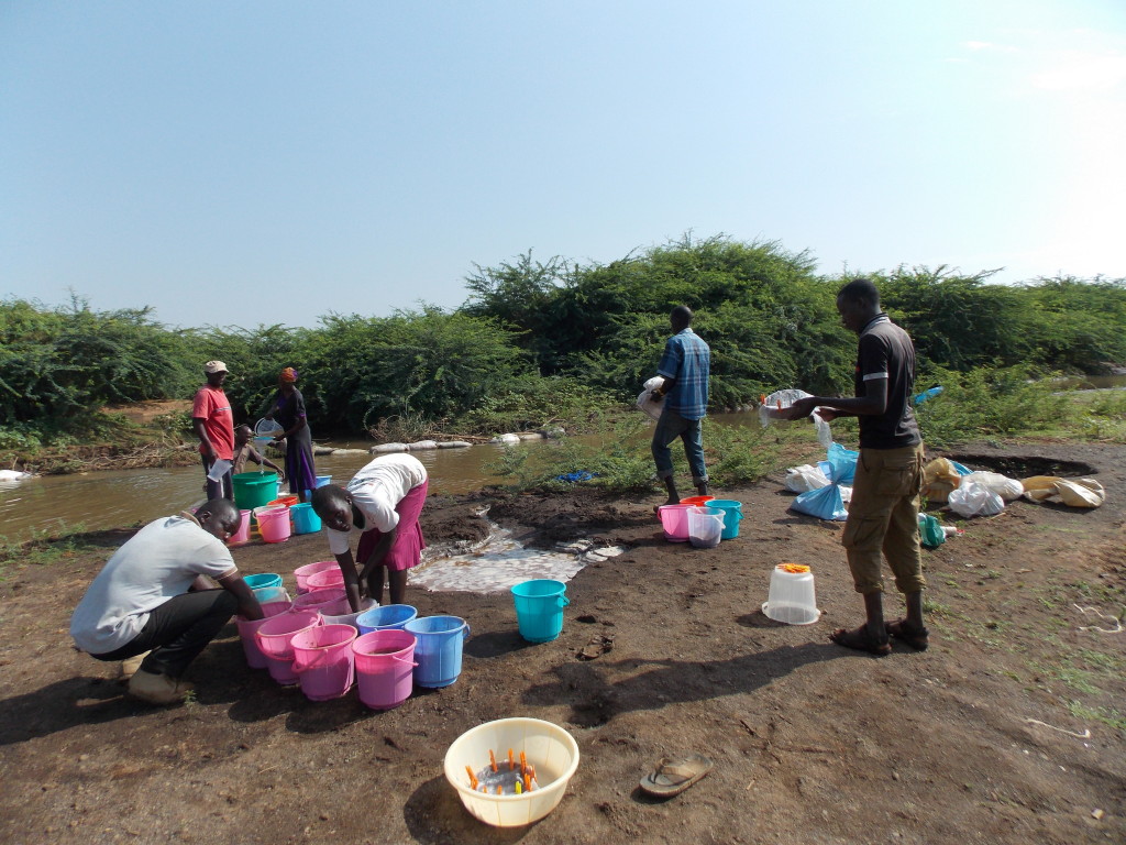 The team also undertook flotation at the Molo River next to the site